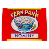 1930s Fern Park hominy grits label Groot Cadeauzakje (Voorkant)