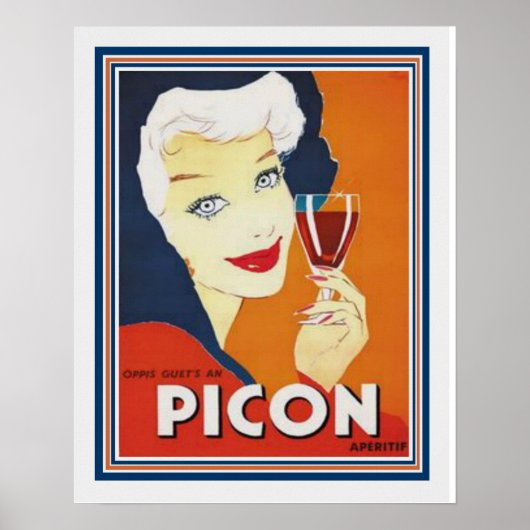 1930's French Picon Apertif Ad- 16x20 Poster (Voorkant)