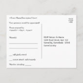 1930s Geïnspireerde look "R.S.V.P." Briefkaart (Achterkant)