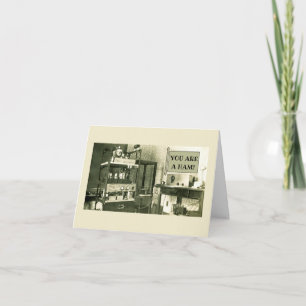 1930'S HAM RADIO OPERATOR SETUP AMATUER FOTOGRAPH KAART