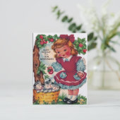 1930s  Happy Birthday-kleindochter Briefkaart (Staand voorkant)