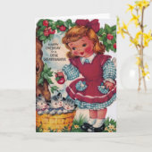 1930s  Happy Birthday-kleindochter Kaart (Gele Bloem)