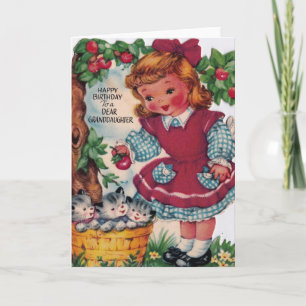 1930s  Happy Birthday-kleindochter Kaart