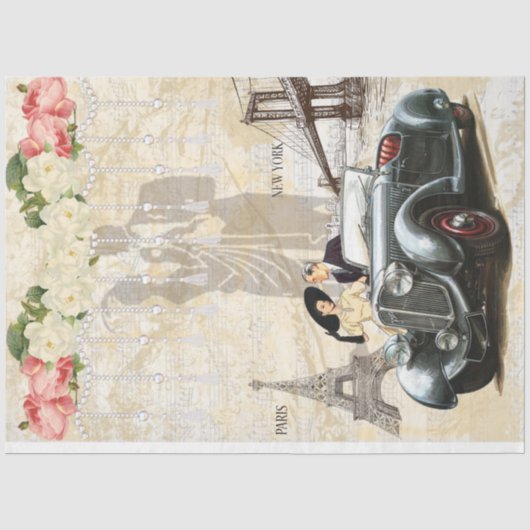 1930's Kaarten Reeks Design 2 Weefselpapier Tissuepapier (Voorkant)