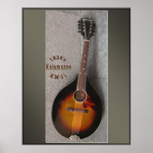1930's Kalamazoo Mandolin Print (Voorkant)