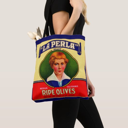 1930s LaPerla Olijflabel Tote Bag (Dichtbij)