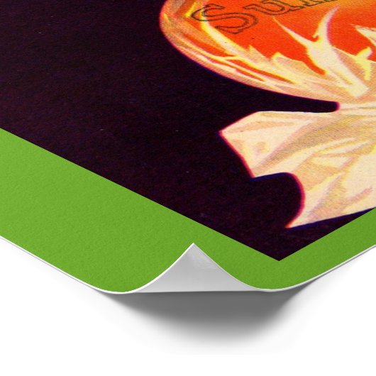 1930s Lily sinaasappel krat label Poster (Hoek)