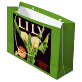 1930s Lily sinaasappel krat label print Groot Cadeauzakje (Voorkant Gekanteld)