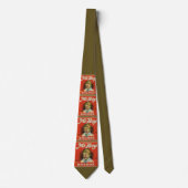 1930s Mi-Boy roze zalmblik labelprint Stropdas (Voorkant)