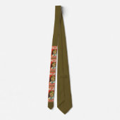1930s Mi-Boy roze zalmblik labelprint Stropdas (Achterkant)