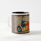  1930S MOTORFIETS COP TIN SPEELGOED Mok (Voorkant links)