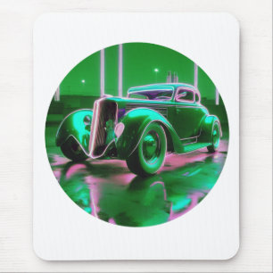 1930's Neon Green Street Rod Muismat