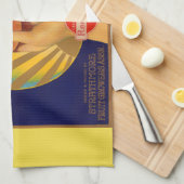 1930s oranje krateletiket Handsomdruk Theedoek (Quarter Fold)