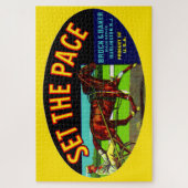 1930s Plaats het etiket van de groente van het Gek Legpuzzel (Verticaal)