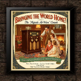 1930s  Radio Console Adverteren Poster