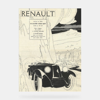 1930s Renault Advertentie van l'illustration Acryl Bord