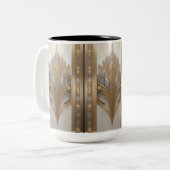 1930's Retro Art Deco Gold  luxe Mok (Voorkant links)