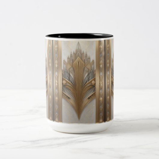 1930's Retro Art Deco Gold  luxe Mok (Center)