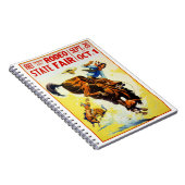  1930s Rodeo Poster teruggezet Notitieboek (Rechterzijde)