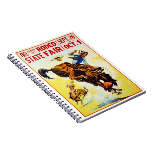  1930s Rodeo Poster teruggezet Notitieboek (Rechterzijde)
