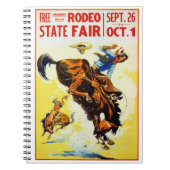  1930s Rodeo Poster teruggezet Notitieboek (Voorkant)