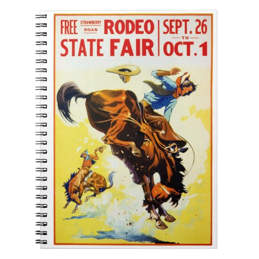  1930s Rodeo Poster teruggezet Notitieboek (Voorkant)
