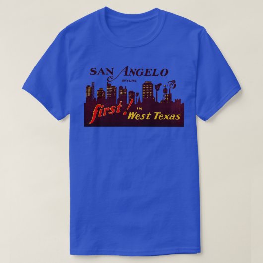 1930s San Angelo Texas T-shirt (Design voorkant)