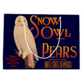 1930s Snow Owl branderperen fruitkrattendruk Groot Cadeauzakje (Achterkant)