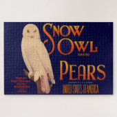 1930s Snow Owl branderperen fruitkrattendruk Legpuzzel (Horizontaal)
