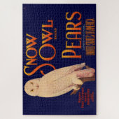 1930s Snow Owl branderperen fruitkrattendruk Legpuzzel (Verticaal)