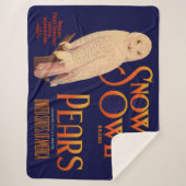 1930s Snow Owl branderperen fruitkrattendruk Sherpa Deken (Voorkant)