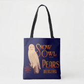 1930s Snow Owl branderperen fruitkrattendruk Tote Bag (Voorkant)