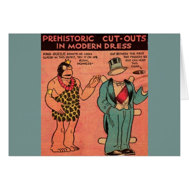 1930s strips grot man papier pop Koning Guzzle (Voorkant Horizontaal)