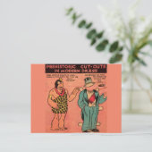 1930s strips grot man papier pop Koning Guzzle Briefkaart (Staand voorkant)