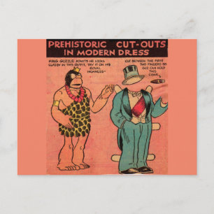 1930s strips grot man papier pop Koning Guzzle Briefkaart
