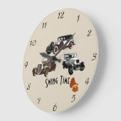 1930s Style Vintage Cars Clock Grote Klok (Hoek)