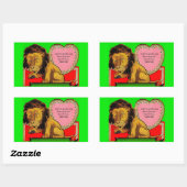 1930s Valentijn het Aandeel van de Lion van Mijn L Rechthoekige Sticker (Vel)