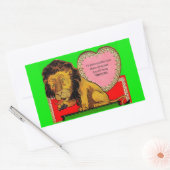 1930s Valentijn het Aandeel van de Lion van Mijn L Rechthoekige Sticker (Envelop)