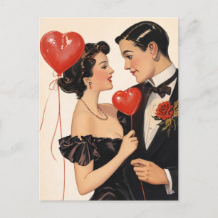 1930s Vintage Valentijnsdag kaart – Romantische Ku