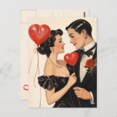 1930s Vintage Valentine Postcard – Romantic Art Briefkaart (Voorkant / Achterkant)
