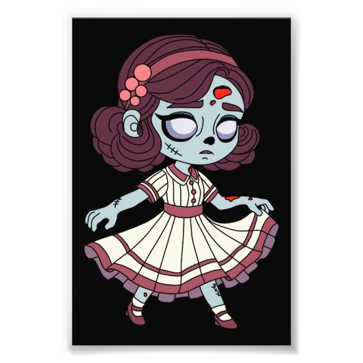 1930s Zombie Meisje Foto Afdruk (Voorkant)