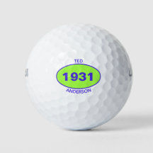 1931 90e verjaardag Groene naam Elk jaar Golf Ball