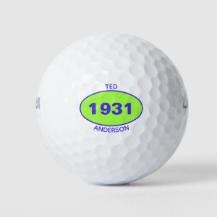 1931 90e verjaardag Groene naam Elk jaar Golf Ball Golfballen