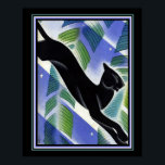 1931 Art Deco "Black Panther" - 16x20 afdrukken Poster<br><div class="desc">Slank,  Art Deco Black Panther/Oerwoud Print. Ca. 1931</div>