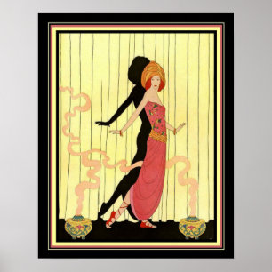 1931 Art Deco "Dancer on Stage" Afdrukken 16x20 Poster
