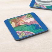 1931 art deco vrouw van een vijver bier onderzetter (Linkerzijde)