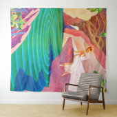 1931 art deco vrouw van een vijver wandkleed (In Situ (horizontaal))