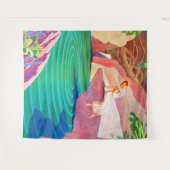 1931 art deco vrouw van een vijver wandkleed (Voorkant (horizontaal))