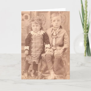1931 - Broer en Zuster Kinder Feestdagen Kaart