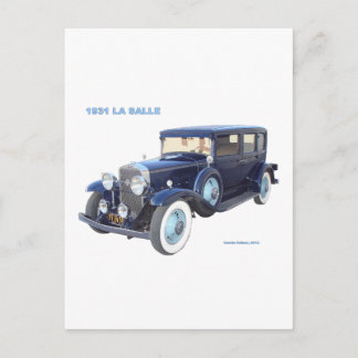 1931 CADILLAC LA SALLE BRIEFKAART